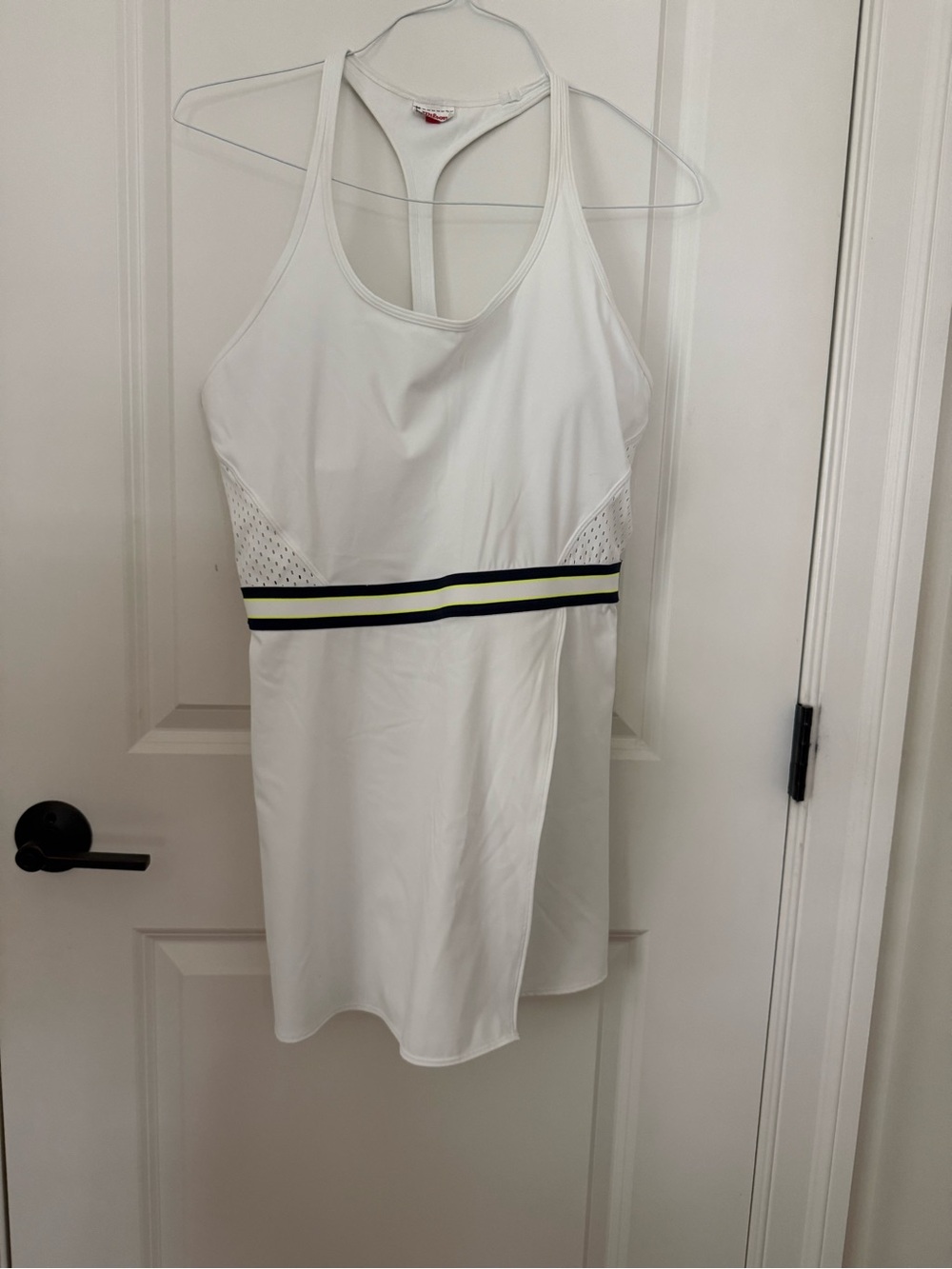 Wilson White Unmatched aTennis Athletic Dress with Striped Waistband size Medium - Picture 2 of 8